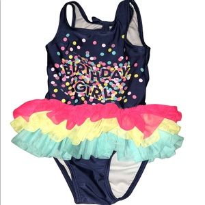 Birthday girl tutu swimsuit